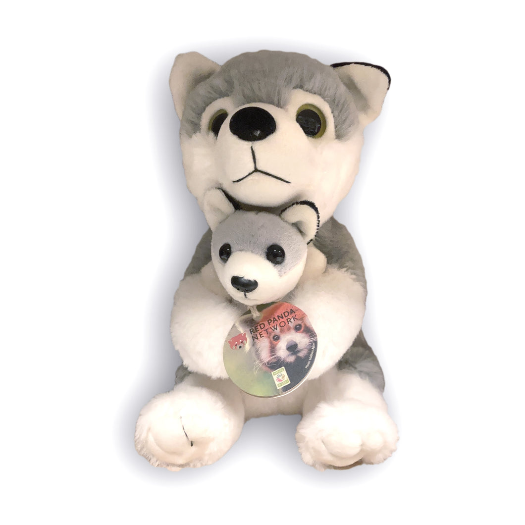 Animal plushie with baby